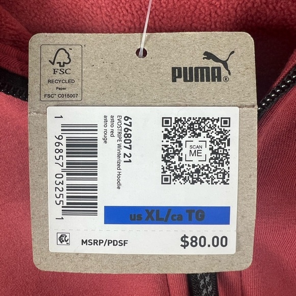 NWT Puma Evostripe Winterized Sweatshirt Full Zip XL - Picture 5 of 7